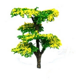 Mini árvore verde e amarelo Gold